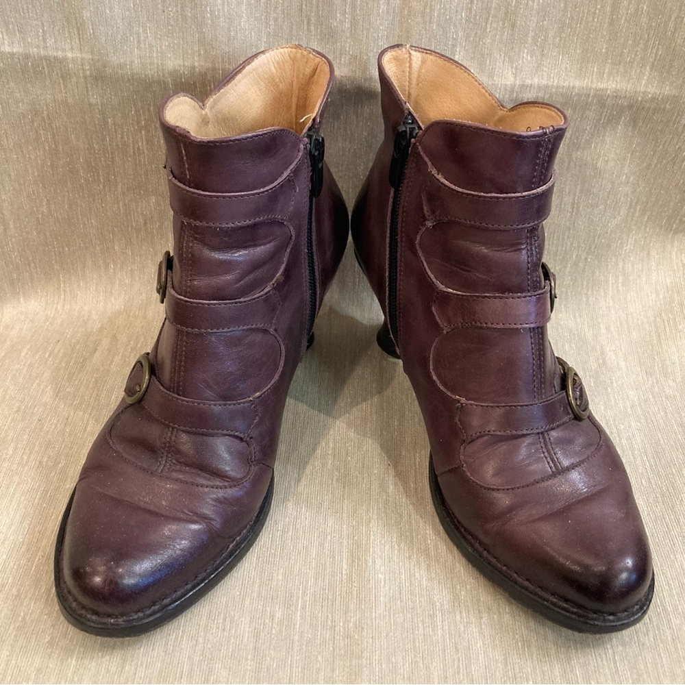 NEOSENS Sz 38  Rococo Steampunk Style Funky Heels Buckles Zipper Side Booties